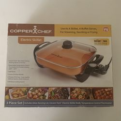 Copper Chef Electric Skillet 3 Piece Set