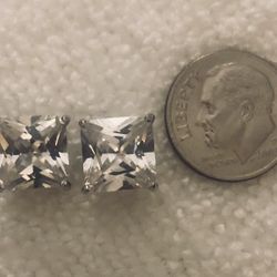 Vintage Sterling Silver Stud Earrings 