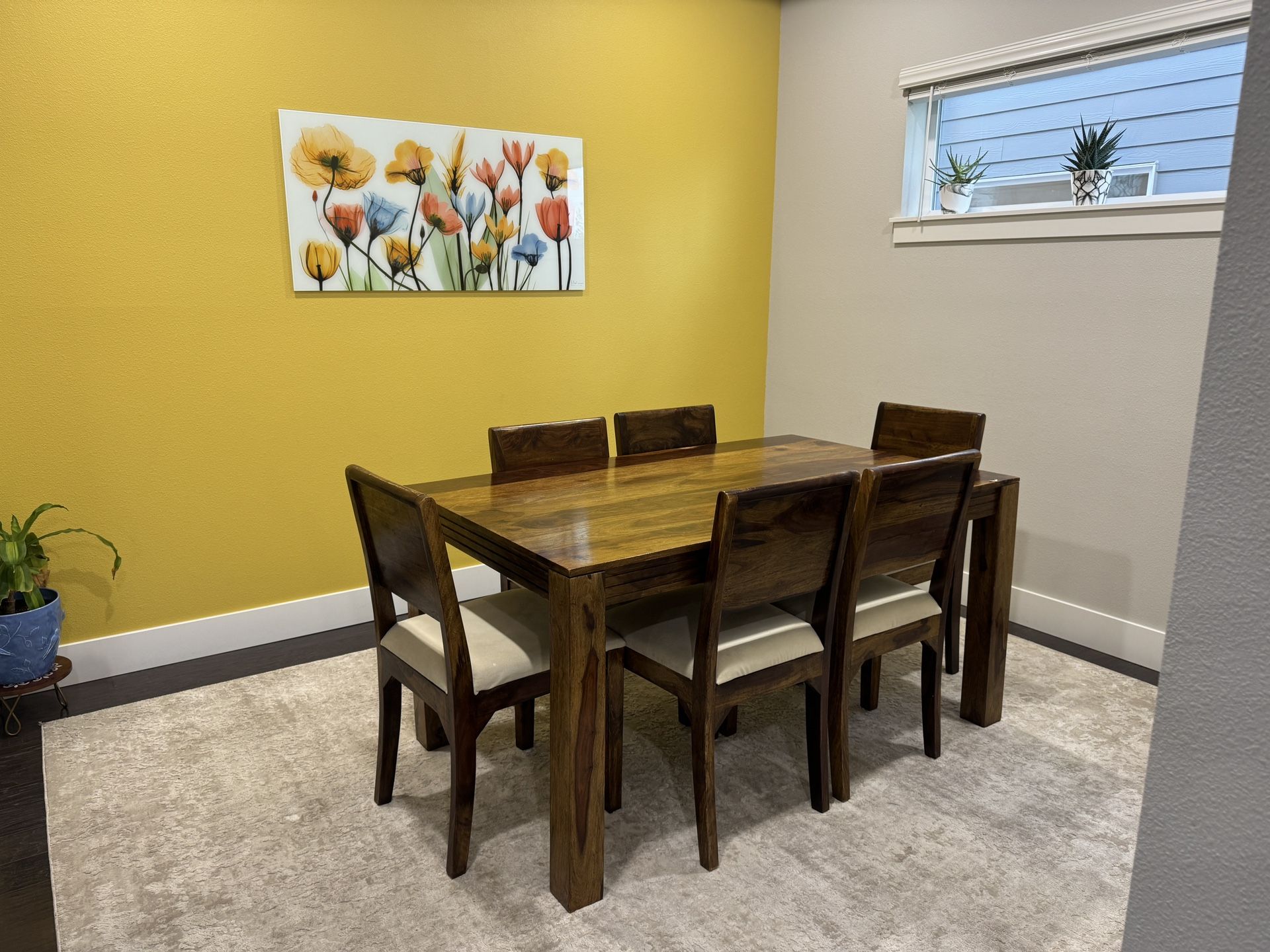 Dining Table (sheesham Wood)With 6 Chairs