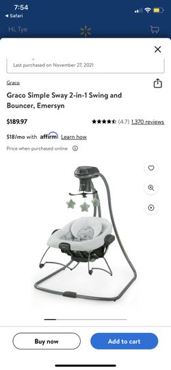 Graco Simple Sway 2-in-1 Swing and Bouncer