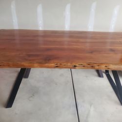 Solid Wood Dining Table With Bench