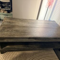 Gray Wood Coffee Table With Extension
