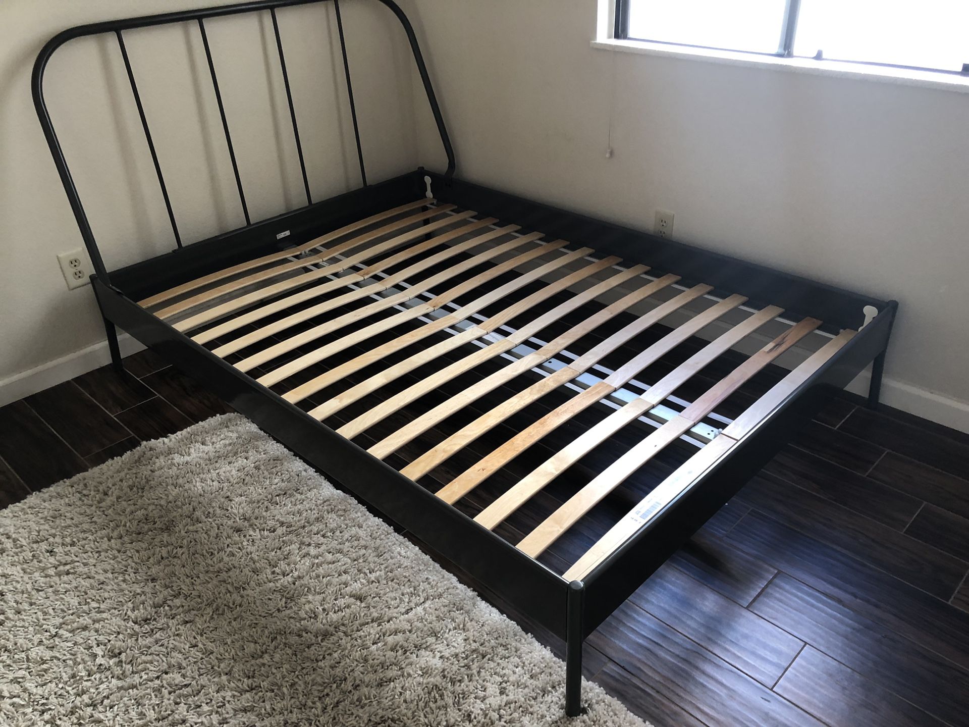 Ikea KOPARDAL Bed frame, gray, Luröy, Full/Double