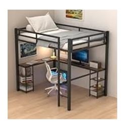 Loft bed with desk