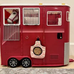 Toy Deluxe Horse, Trailer, And Accessories For 18 Inch doll