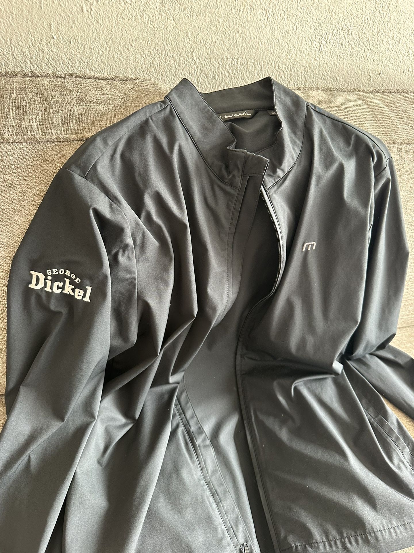 TravisMathew x George Dickel Whiskey Windbreaker Jacket Size L Black