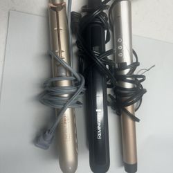 2 Straightener 1 Curling Iron 