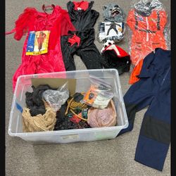 Box Of New And Used Once Kids Costumes All For 10 