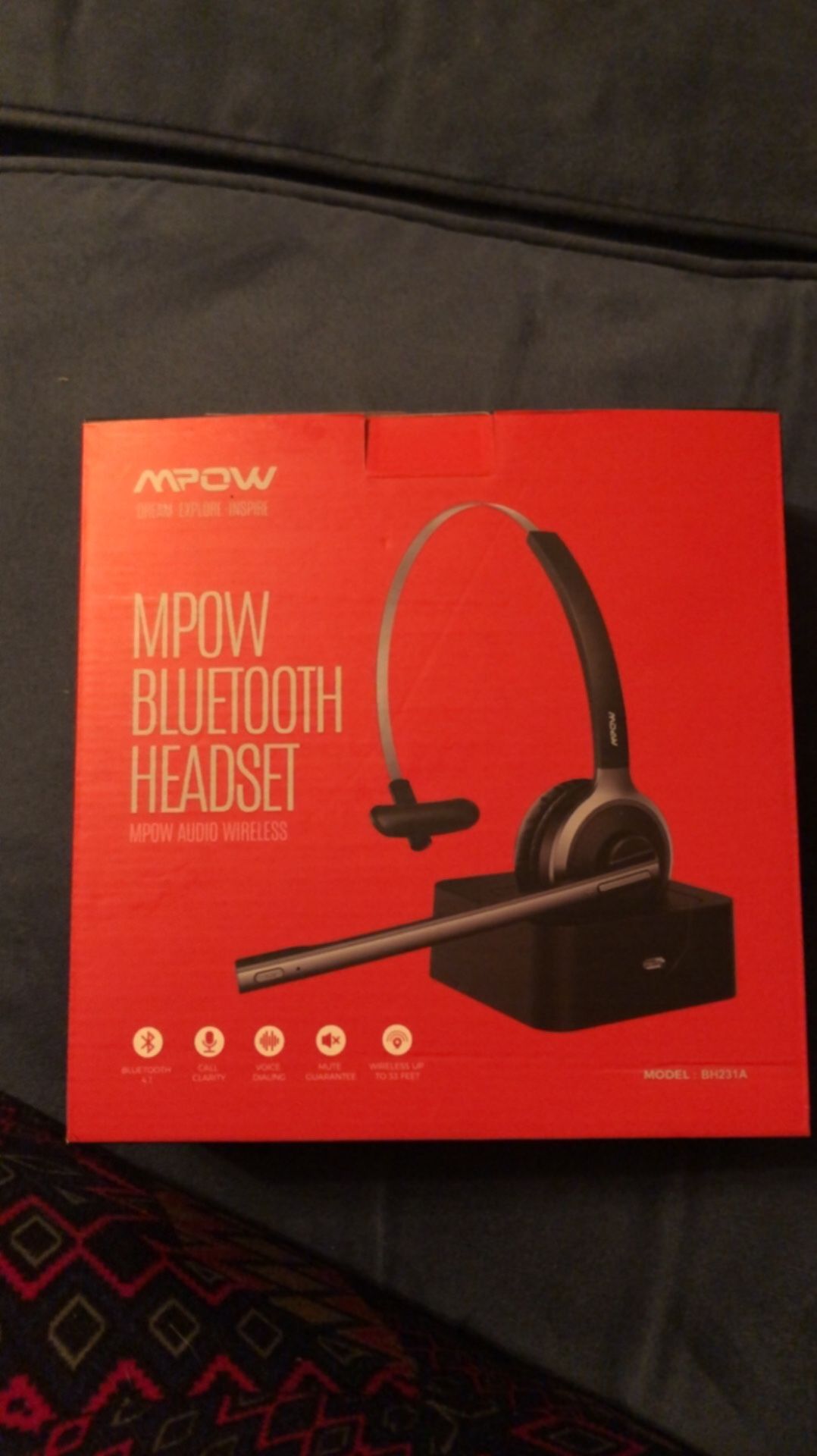 Bluetooth headphones and microphone