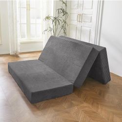 Tri-Fold Memory Foam Mattress 6 inch - Sealed Brand New