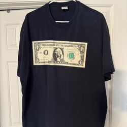 Men’s Navy Blue Supreme Dollar T Shirt