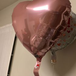 Balloons 24  PINK Heart-Shaped Foil Helium , 18-in.