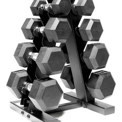 DUMBBELL 100LB SET WITH TREE