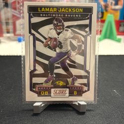 Lamar Jackson Custom Zebra Card