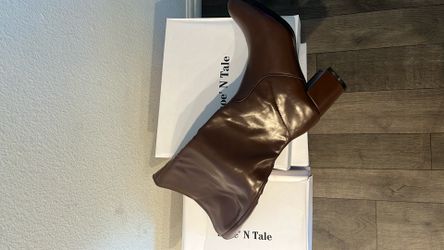 Brown high knee boots