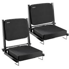 GoDyna Portable Bleacher Seats w/ Adjustable Back Support (Pair)