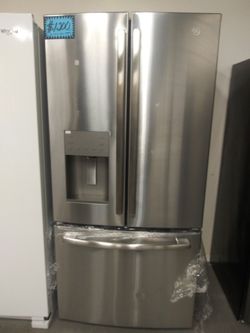 NEW GE French doors refrigerator stainless steel