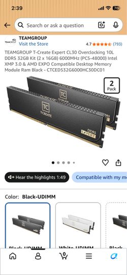 32gb of T-Create RAM