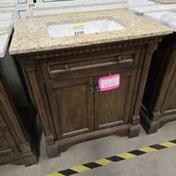 30" Solid Wood Bathroom Vanity Combo Set