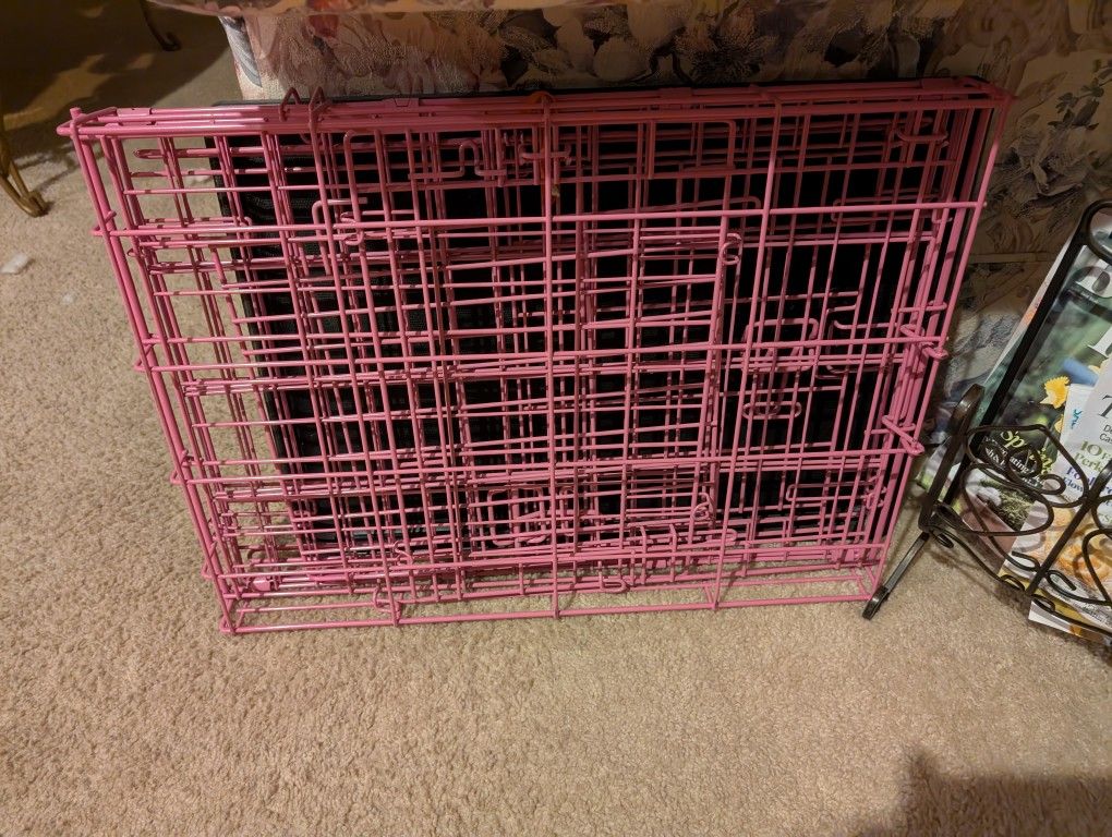 Pink Crate For Small dog