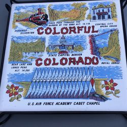 Vintage ceramic trivet, State of Colorado Thumbnail