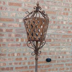 66" Cast Iron Outdoor Patio Candle Holder Stand Yard Decor 