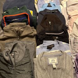 Lot Of 30 Pieces Shirts, Sweaters, Hat