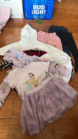 Lot of 9pcs Toddler Girl Clothes Disney Princess set sweatshirt leggings