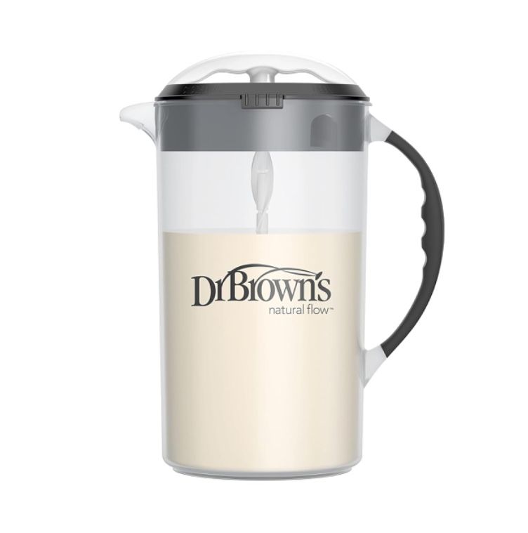 Dr. Brown's Baby Formula Mixing Pitcher With Adjustable Stopper, Locking Lid & No Drip Spout