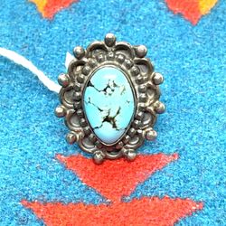 Old Pawn Turquoise Ring Sz 6
