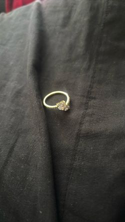 Pandora Double Heart Sparkling Ring