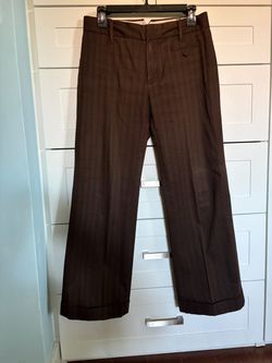 Woman's Brown GAP Dress Pants - Classic Fit with cuffs, size 4