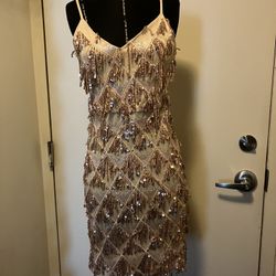 Gold Sequined  Dress