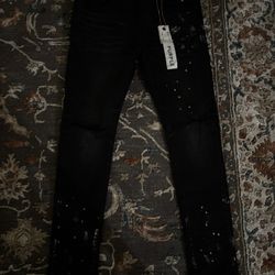 Black Purple Jeans