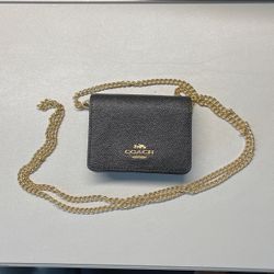 Brand New Coach Wallet With Chain Mint Condition