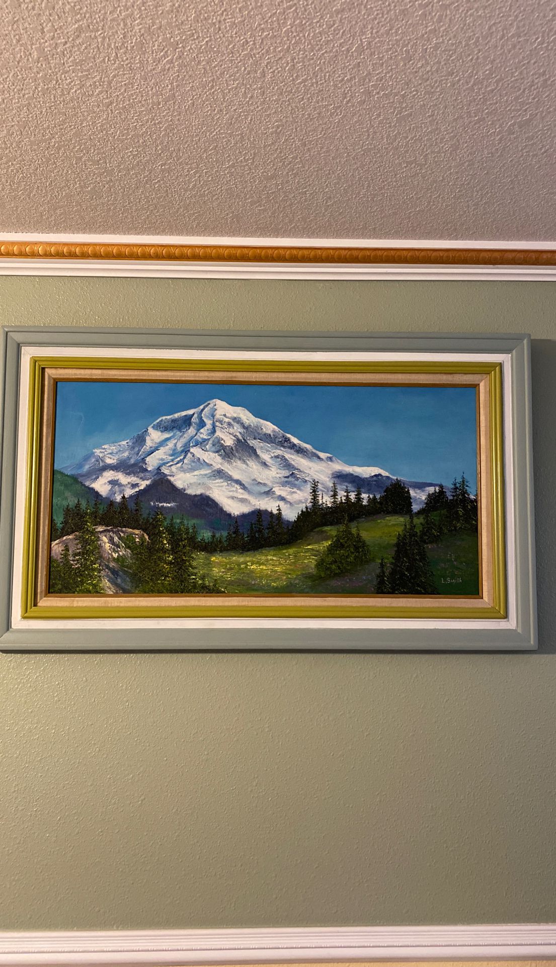Mountain scenic acrylic painting