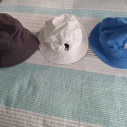  3 Polo Bucket Hats 