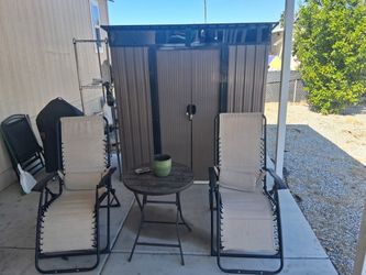 Zero Gravity Lounge Chairs with Side Table Set