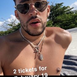 Two Bad Bunny Tickets Section 101 Row T