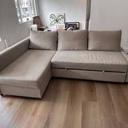IKEA FRIHETEN Sleeper sectional,3 seat w/storage (Beige)