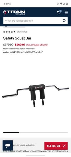 Like New Titan Squat Safety Olympic Bar

PRICE FIRM 

sse price with tax and delivery......this way cheaper