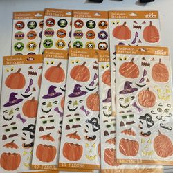 Lot Of 9 Halloween Sticker Packs