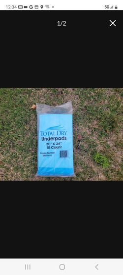Brand-New Package Of Total Dry Underpads 10-Count 30 In. X 36 In.