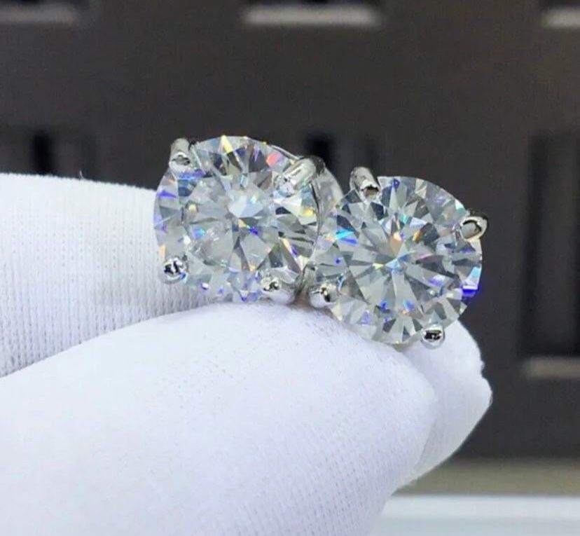 Moissanite Diamond Screwback 