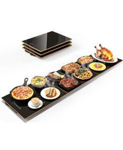 Party Buffet Food Warmers – 47" x 12" Modular Electric Warming Tray with 8-Level Temperature Control and 8-Hour Timer