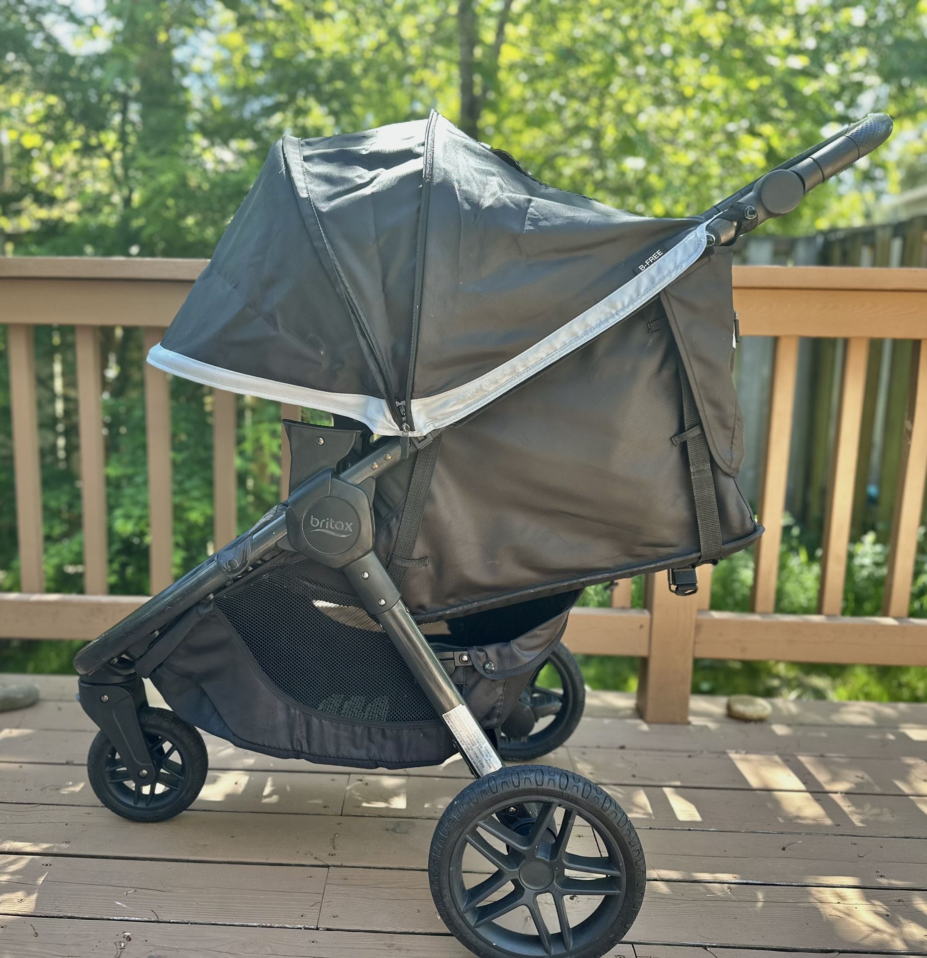 Britax B Free stroller with adapters
