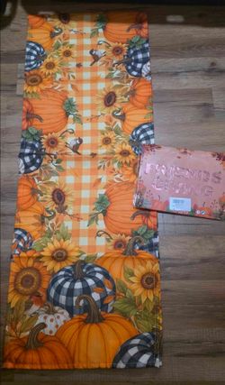 Thanksgiving table runner & Ballons