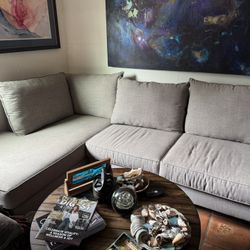 Living Spaces Modern Sectional Gray 9’ Long
