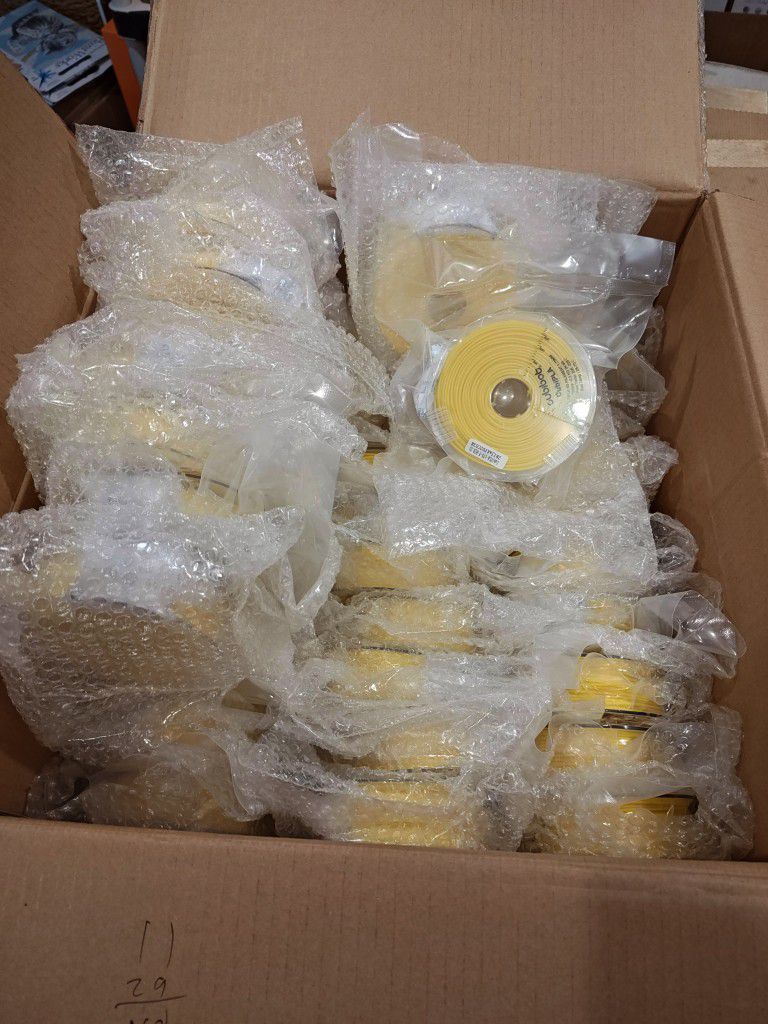 25 Spools Of New Yellow 3d Printer Filament