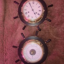 Nautical Clock And Barometer 